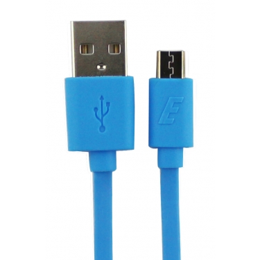 Flat Micro USB to USB Cable - Blue